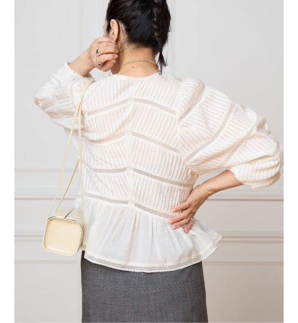 IENA LA BOUCLE「IENA LA BOUCLE タックブラウス」|シャツ・ブラウス|