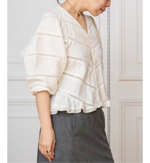 IENA LA BOUCLE「IENA LA BOUCLE タックブラウス」|シャツ・ブラウス|