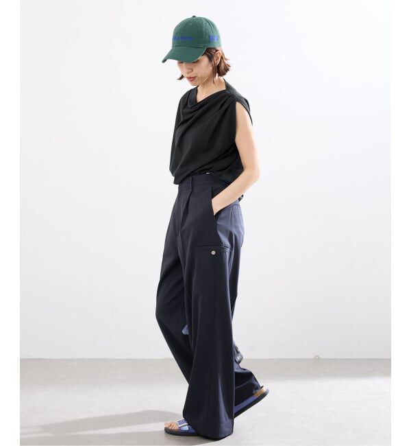 IENA「HAKUJI/ハクジ crepe jersey asym T Tシャツ H232617」|Tシャツ・カットソー|
