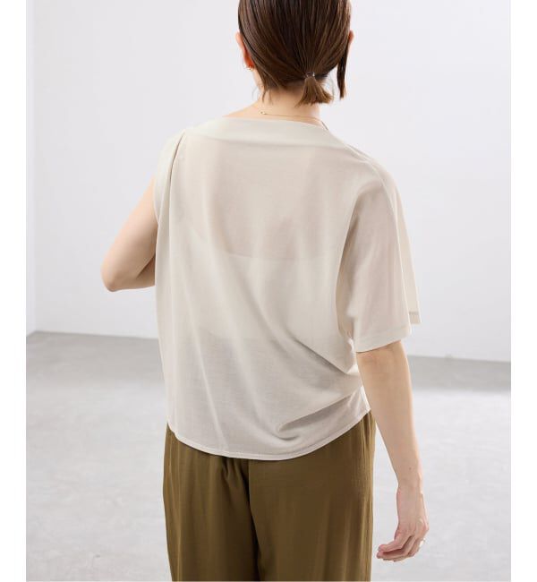IENA「HAKUJI/ハクジ crepe jersey asym T Tシャツ H232617」|Tシャツ・カットソー|