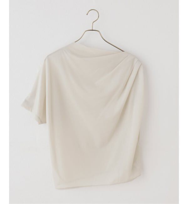 IENA「HAKUJI/ハクジ crepe jersey asym T Tシャツ H232617」|Tシャツ・カットソー|