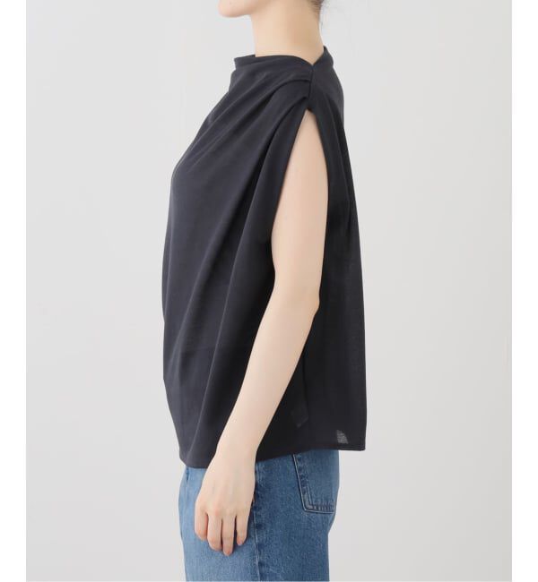 IENA「HAKUJI/ハクジ crepe jersey asym T Tシャツ H232617」|Tシャツ・カットソー|