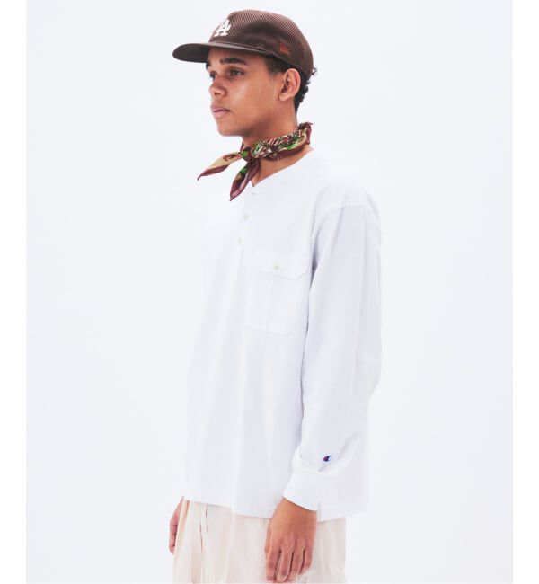 JOURNAL STANDARD「CHAMPION / チャンピオン for JS 長袖 ヘンリーネック」|Tシャツ・カットソー|