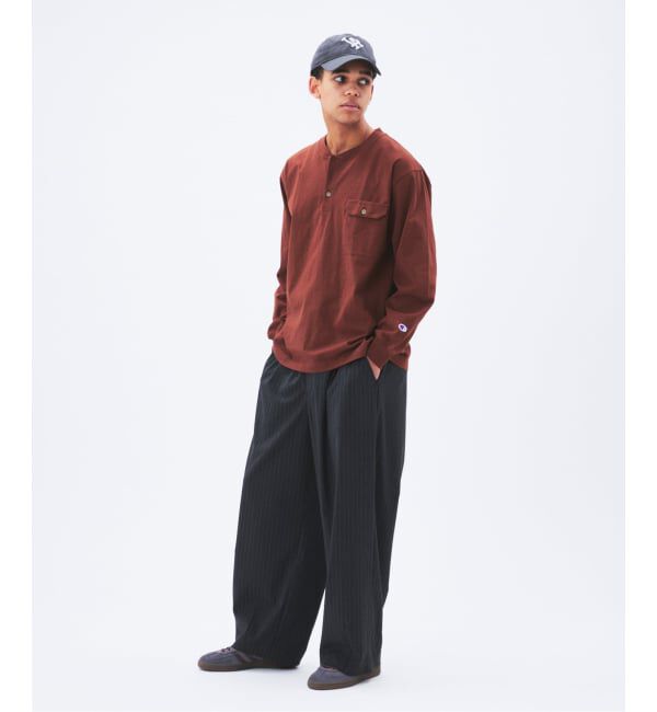 JOURNAL STANDARD「CHAMPION / チャンピオン for JS 長袖 ヘンリーネック」|Tシャツ・カットソー|