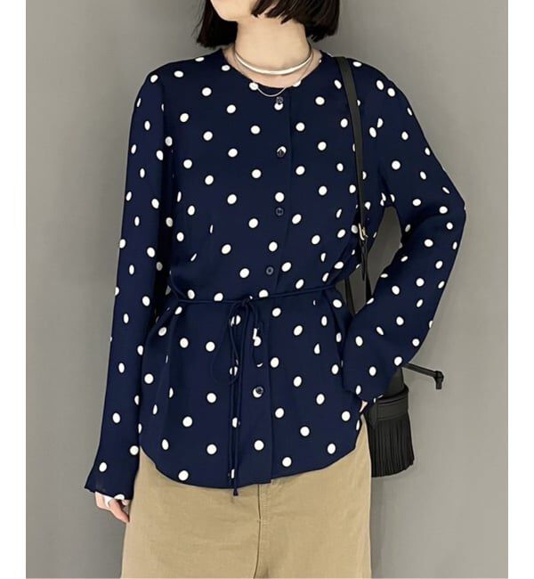 journal standard L'essage「【BAUM UND PFERDGARTEN/バウム ウンド ヘルガーデン】MADELIE 24745：シャツ」|シャツ・ブラウス|ネイビー