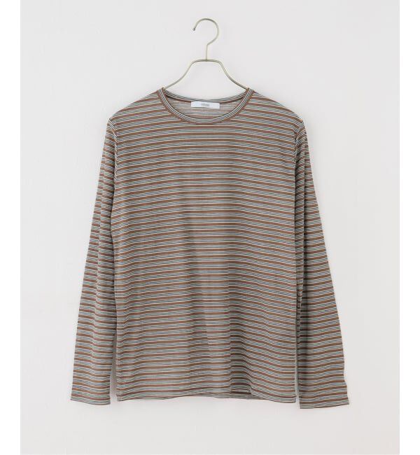 JOURNAL STANDARD relume「シアーボーダーロングスリーブTシャツ」|Tシャツ・カットソー|ブラウン