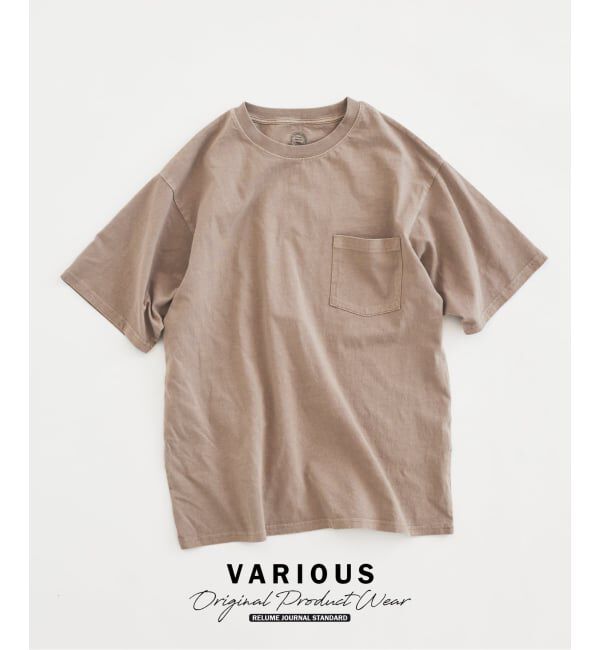JOURNAL STANDARD relume「ヴァリアス ガーメントダイ ポケットTシャツ」|Tシャツ・カットソー|ベージュ