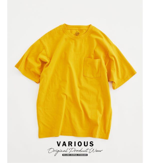 JOURNAL STANDARD relume「ヴァリアス ガーメントダイ ポケットTシャツ」|Tシャツ・カットソー|イエロー