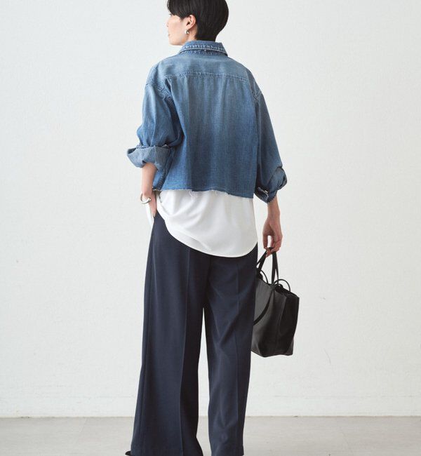  「【JAPAN MADE】デニムショートシャツ」|シャツ・ブラウス|