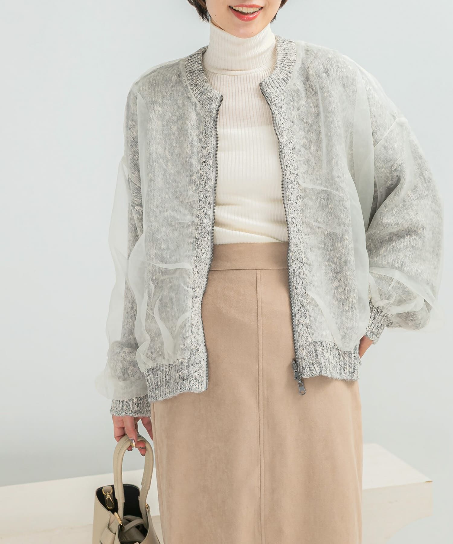 URBAN RESEARCH ROSSO「CHIGNON　リバーオーガンドッキングカーディガン」|カーディガン|