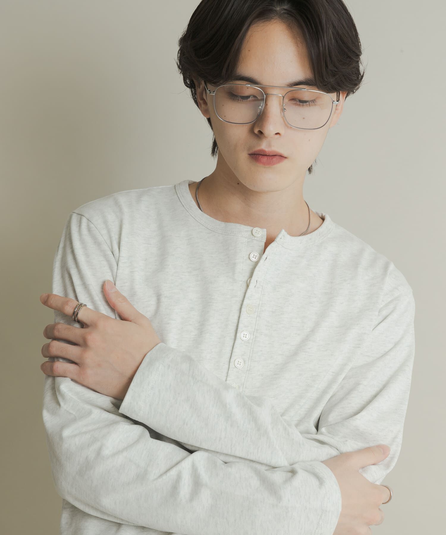 SENSE OF PLACE by URBAN RESEARCH「ヘンリーネックロングTシャツ」|Tシャツ・カットソー|