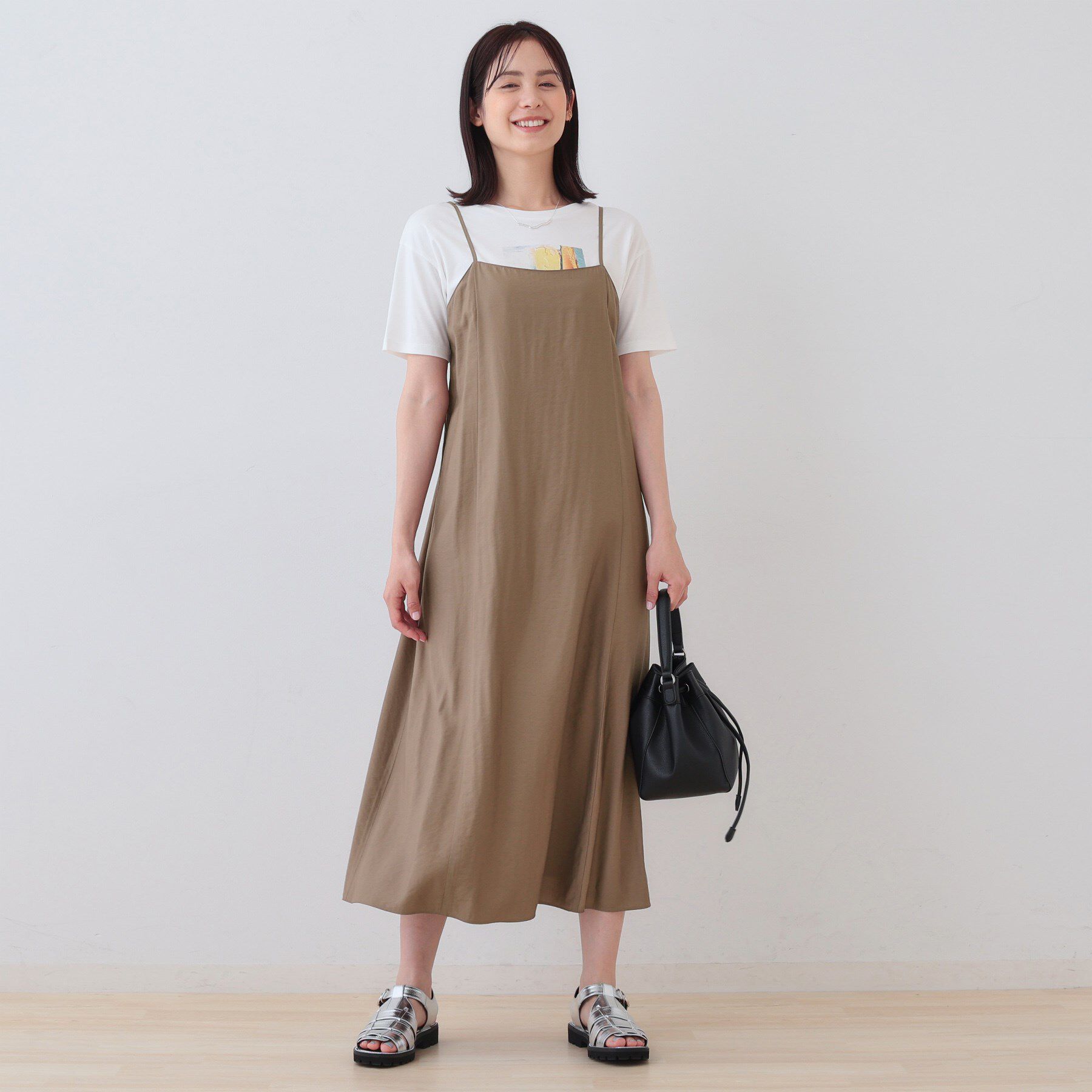 INDIVI「ワッシャーキャミワンピース」|ワンピース|