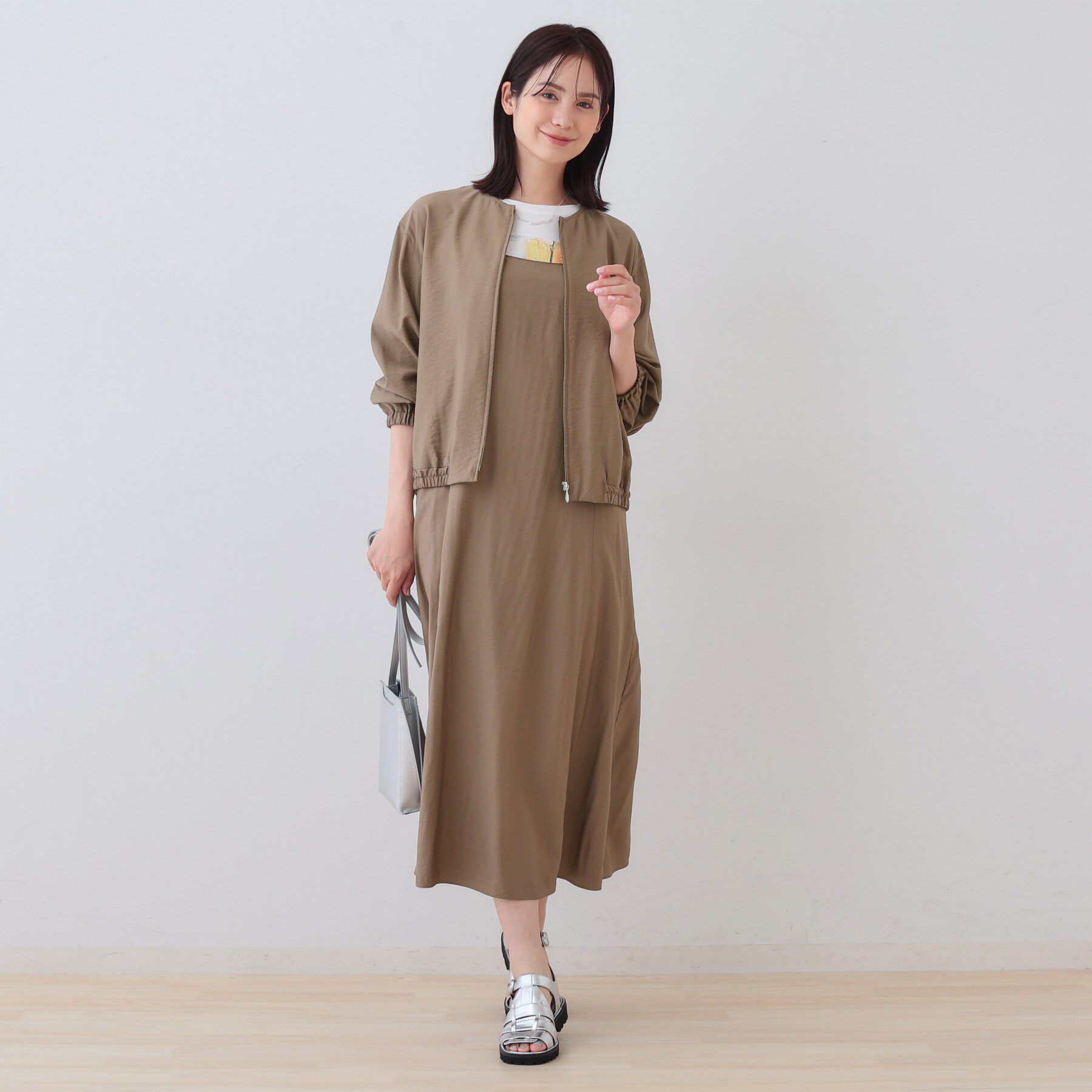 INDIVI「ワッシャーキャミワンピース」|ワンピース|