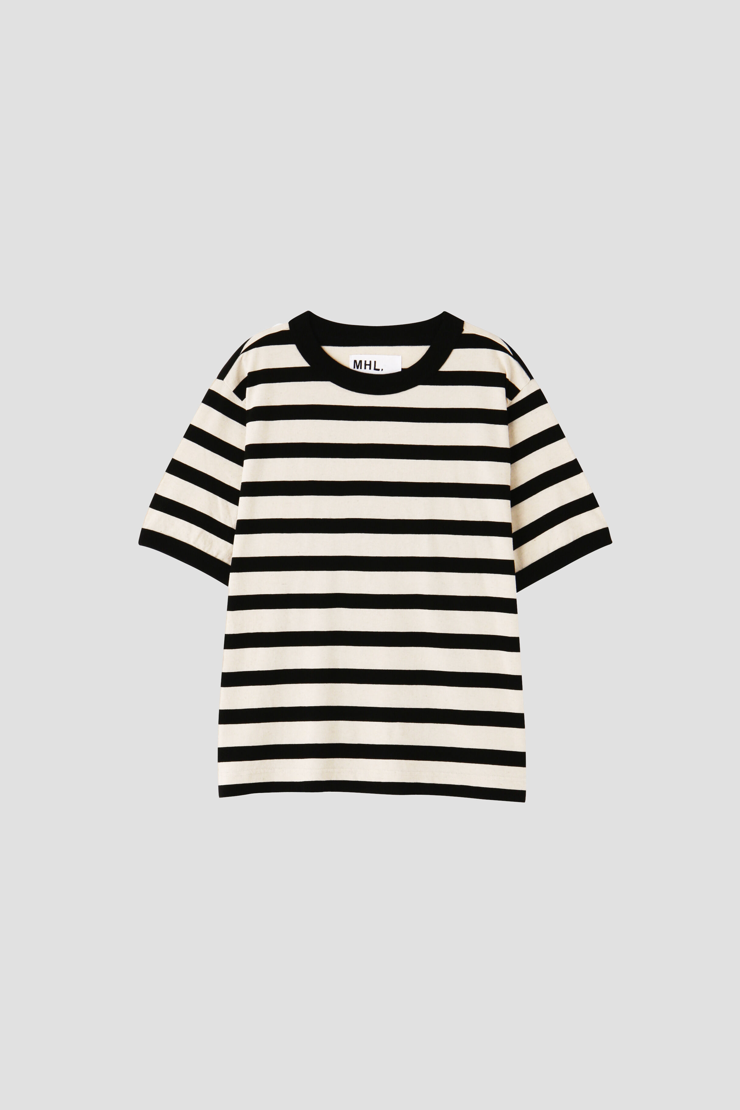 MHL.「COTTON LINEN STRIPE JERSEY (オンラインショップ限定)」|Tシャツ・カットソー|