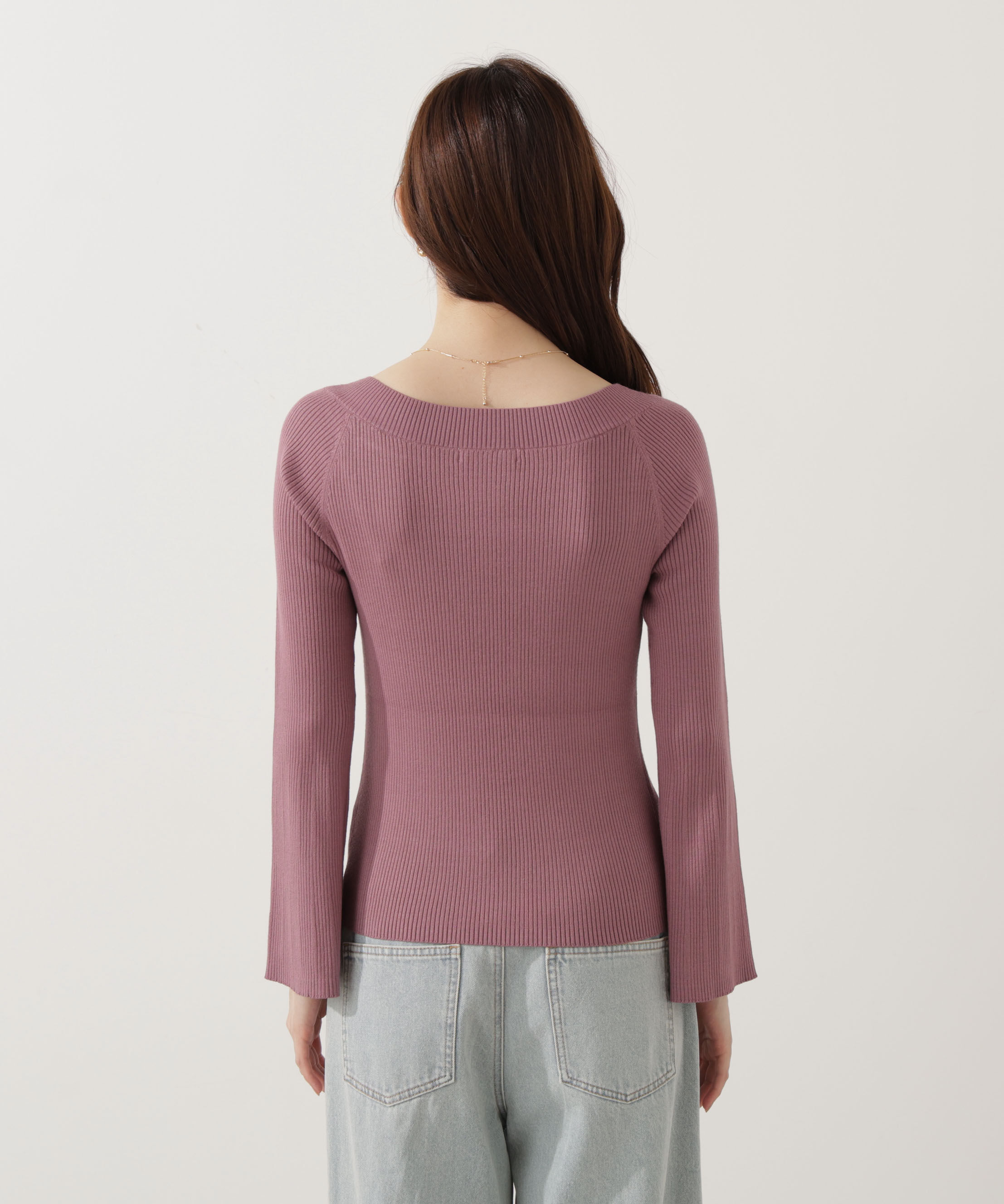 PROPORTION BODY DRESSING「＜ウォッシャブル＞フレアスリーブオフショルニット」|ニット・セーター|
