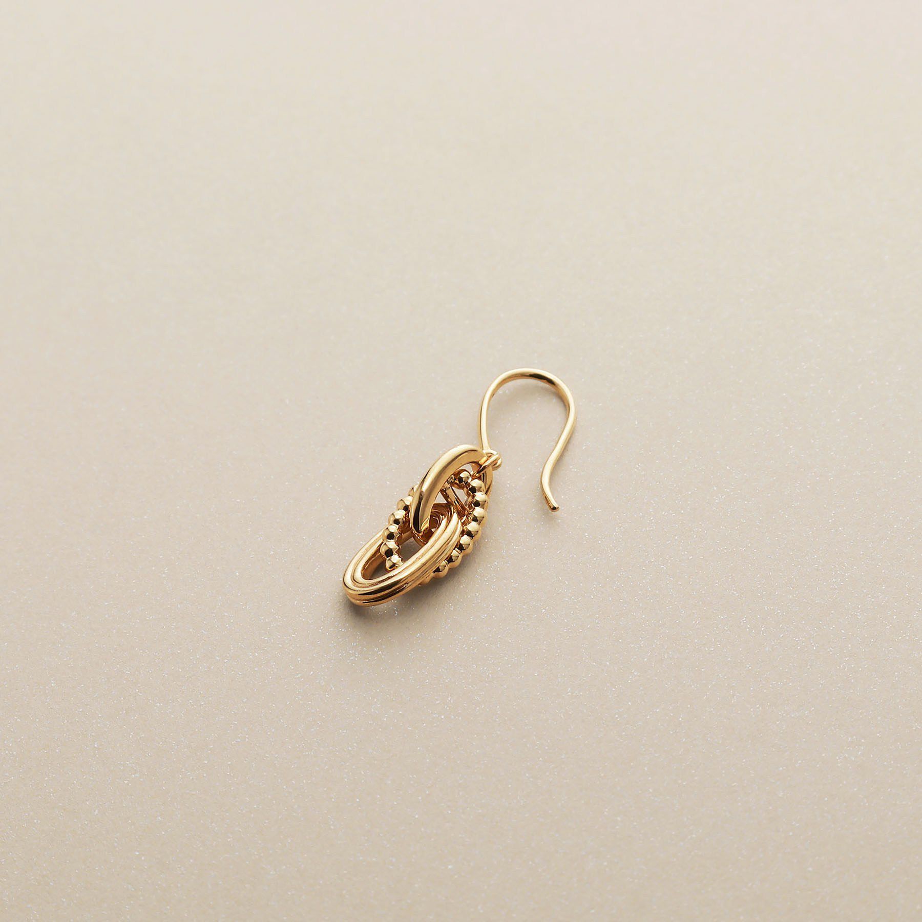 COCOSHNIK「K10ミックスチェーン フックピアス」|ピアス|