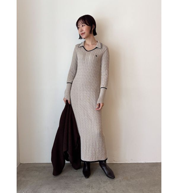 LAGUNAMOON「【POLO BCSコラボ】ケーブルラインニットワンピース」|ワンピース|