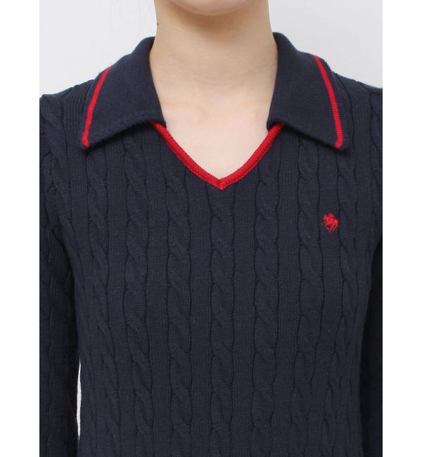 LAGUNAMOON「【POLO BCSコラボ】ケーブルラインニットワンピース」|ワンピース|