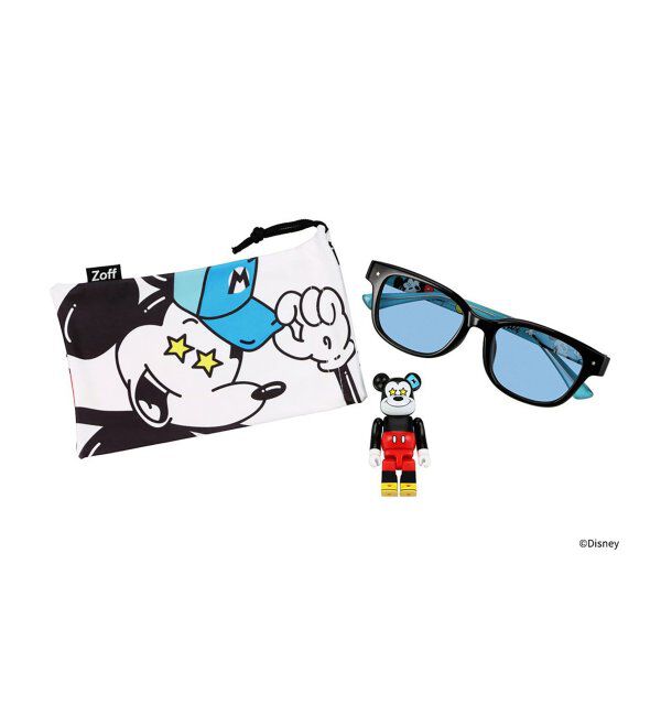  「【数量限定】Zoff｜BE@RBRICK サングラス [オリジナルフィギュアセット]ミッキーマウス Disney ディズニー」|メガネ|