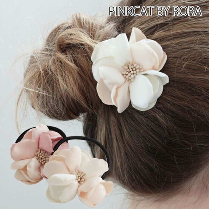 BACKYARD FAMILY「ヘアゴム キッズ おしゃれ 通販 お花 フラワー 10003668 メルシアポニーテール 小さめ」|ヘアゴム・シュシュ|