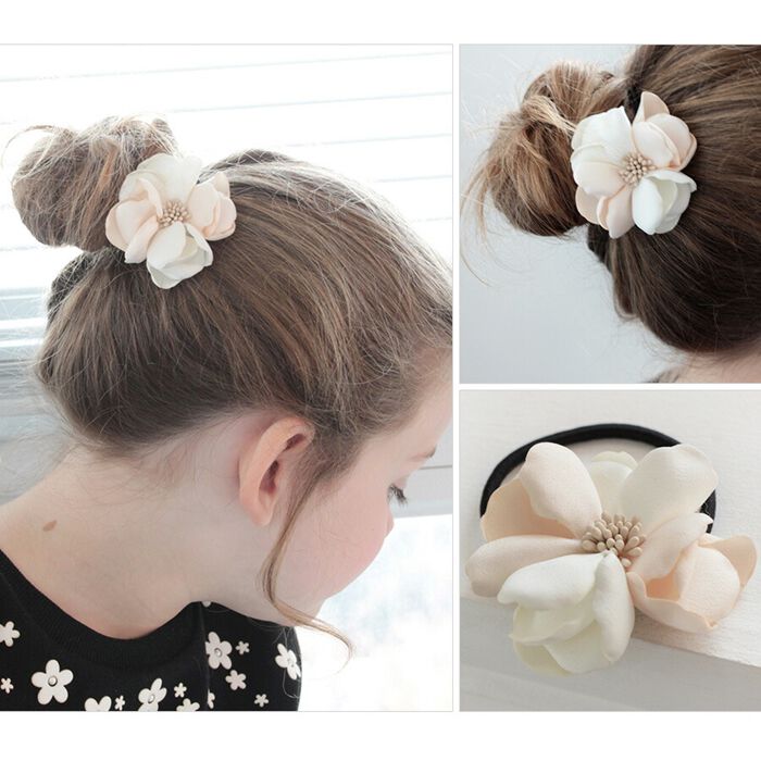 BACKYARD FAMILY「ヘアゴム キッズ おしゃれ 通販 お花 フラワー 10003668 メルシアポニーテール 小さめ」|ヘアゴム・シュシュ|