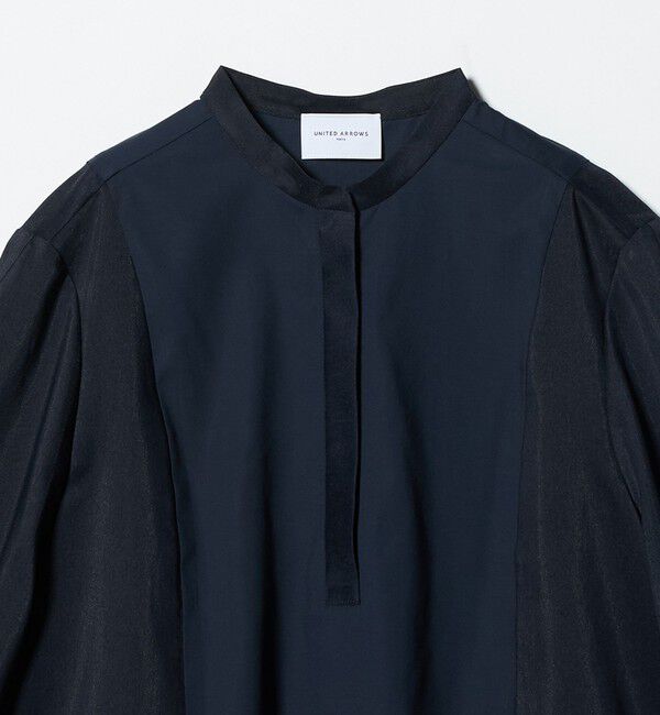 UNITED ARROWS「シアー コンビ フレア シャツ」|シャツ・ブラウス|
