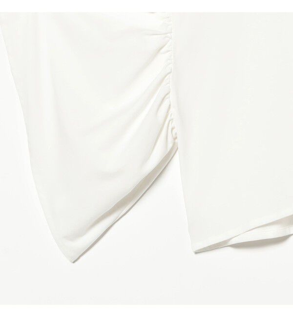 BEAMSBOY「HAVERSACK / コットン 天竺 クルーネック ギャザー フリルスリーブ Tシャツ」|Tシャツ・カットソー|