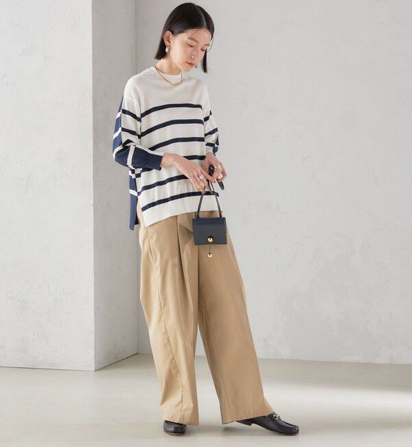 SHIPS for women「SHIPS Primary Navy Label:SEAISLAND コットン ボーダー TEE」|ニット・セーター|