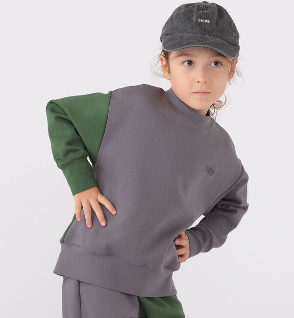 SHIPS KIDS「SHIPS KIDS:100～130cm / 2トーン スウェット」|スウェット・ジャージ|