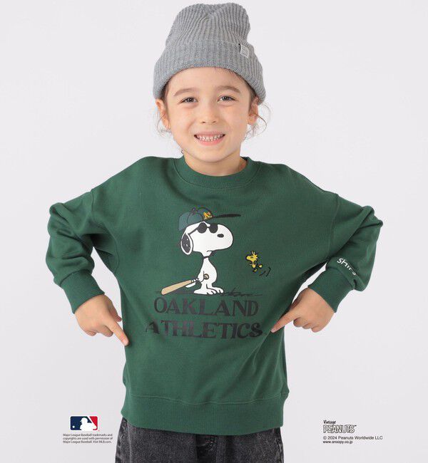 SHIPS KIDS「SHIPS KIDS:100～125cm / スヌーピー&times;MLB スウェット」|スウェット・ジャージ|