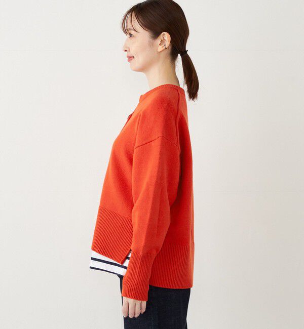 SHIPS Colors 「SHIPS Colors:〈手洗い可能〉フラッフィー キーネック カーディガン◇」|カーディガン|