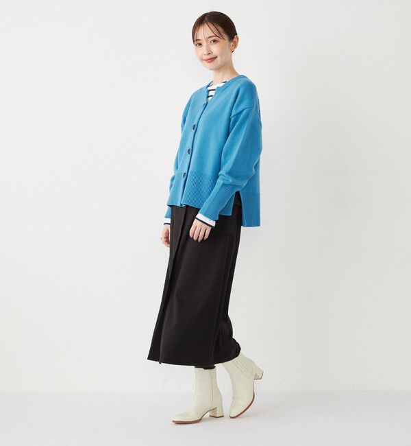 SHIPS Colors 「SHIPS Colors:〈手洗い可能〉フラッフィー キーネック カーディガン◇」|カーディガン|
