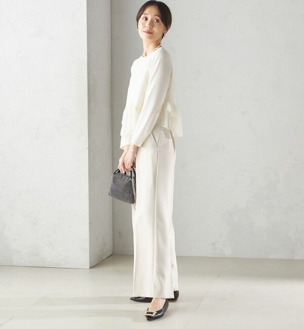 SHIPS for women「kaene:〈洗濯機可能〉フリル ペプラム ロング スリーブ ブラウス（セレモニー対応可）」|シャツ・ブラウス|