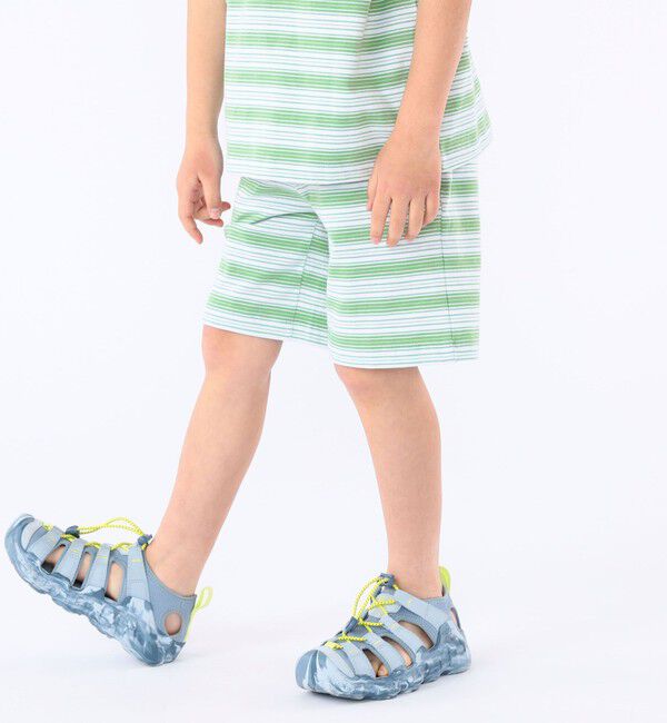 SHIPS KIDS「【SHIPS KIDS別注】RUSSELL ATHLETIC:100～130cm /ボーダーショーツ」|その他|グリーン