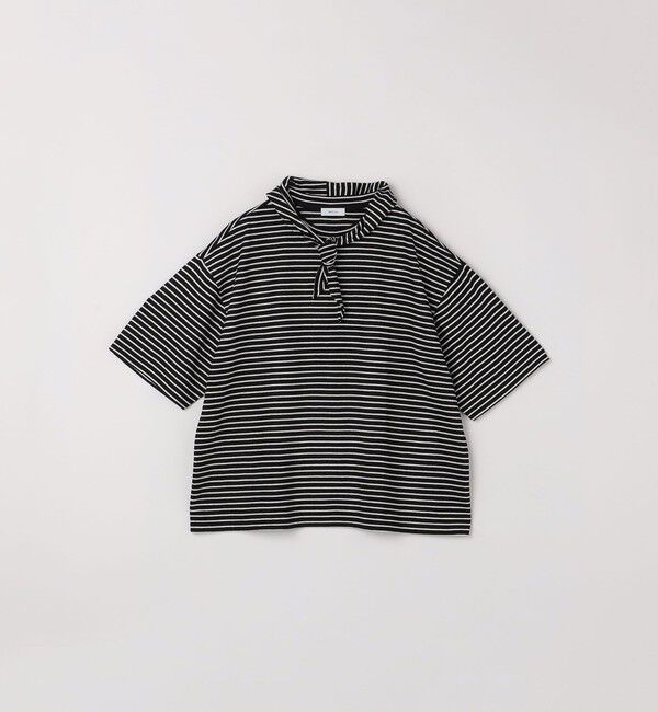 SHIPS any「SHIPS any:〈洗濯機可能〉マリンテイスト ボーダー リラックス Tシャツ(スカーフ付き)◇」|Tシャツ・カットソー|