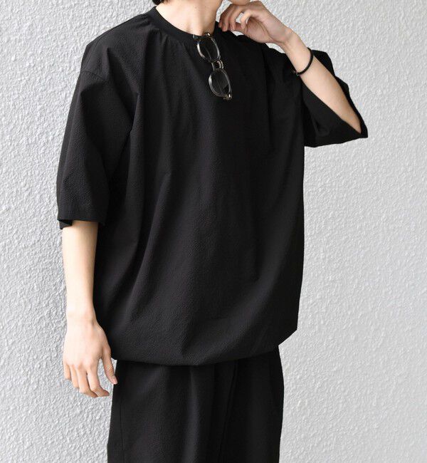 SHIPS any「SHIPS any:〈撥水/軽量/ストレッチ〉SOLOTEX(R)  シアサッカー スピンドル Tシャツ ◇」|Tシャツ・カットソー|