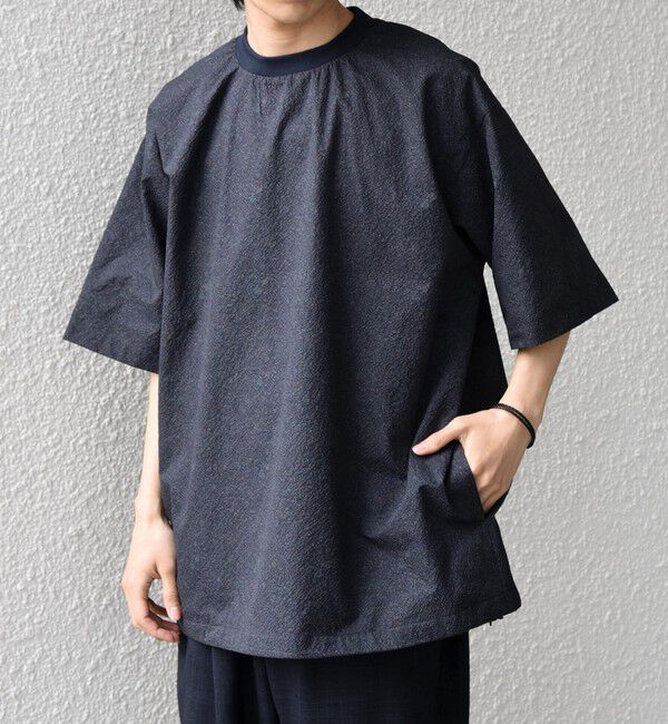 SHIPS any「SHIPS any:〈撥水/軽量/ストレッチ〉SOLOTEX(R)  シアサッカー スピンドル Tシャツ ◇」|Tシャツ・カットソー|