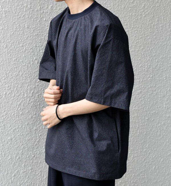 SHIPS any「SHIPS any:〈撥水/軽量/ストレッチ〉SOLOTEX(R)  シアサッカー スピンドル Tシャツ ◇」|Tシャツ・カットソー|