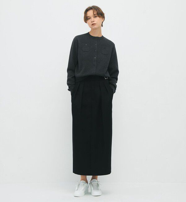 CABaN「コットンカシミヤ クルーネックカーディガン」|カーディガン|