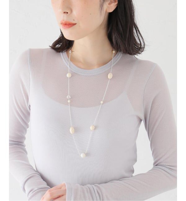 IENA LA BOUCLE「SAPIR BACHAR サピア バシャール IREGULAR CORAL SHELL ロングネックレス SB001-00405」|ネックレス|