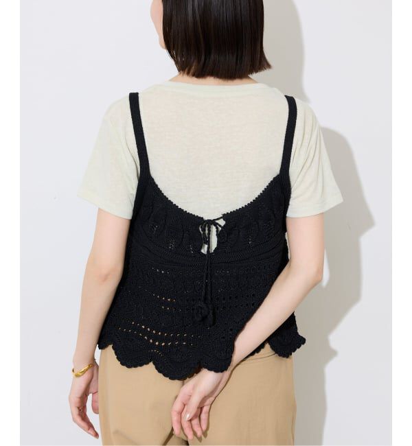 SLOBE IENA「レース柄Aラインニット」|ニット・セーター|