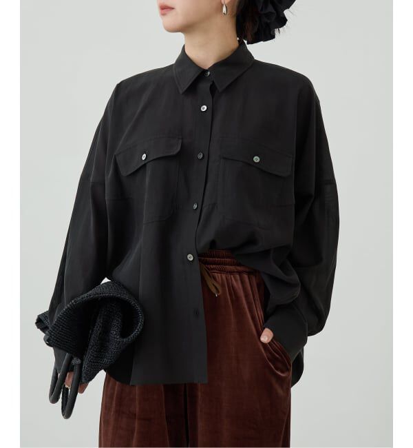 IENA LA BOUCLE「IENA LA BOUCLE フィブリルシアーシャツ」|シャツ・ブラウス|