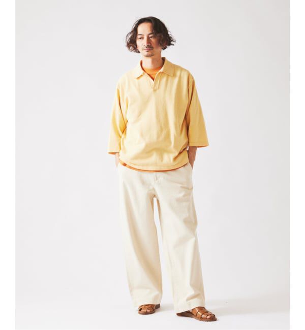 JOURNAL STANDARD relume「ウォッシャブル ブークレニット スキッパー ポロシャツ」|Tシャツ・カットソー|