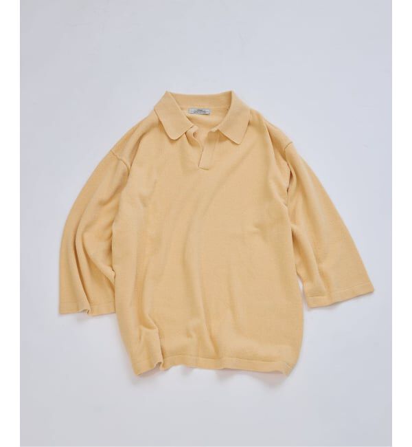 JOURNAL STANDARD relume「ウォッシャブル ブークレニット スキッパー ポロシャツ」|Tシャツ・カットソー|イエロー B