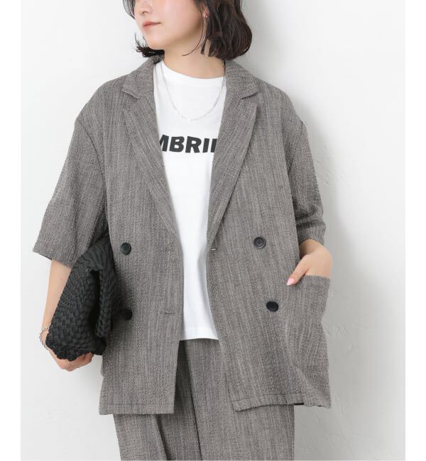 JOURNAL STANDARD relume「《予約》スラブハーフスリーブジャケット」|テーラードジャケット|