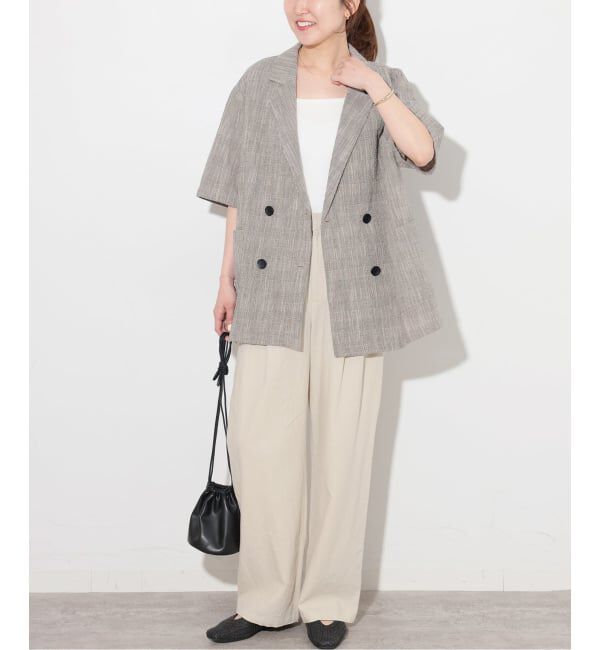 JOURNAL STANDARD relume「《予約》スラブハーフスリーブジャケット」|テーラードジャケット|