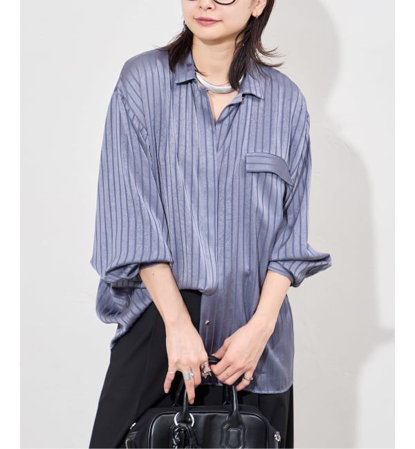 JOURNAL STANDARD「《追加》【ARCHIVE STANCE/アーカイブスタンス】Satin Stripe Dolman Shirt」|シャツ・ブラウス|