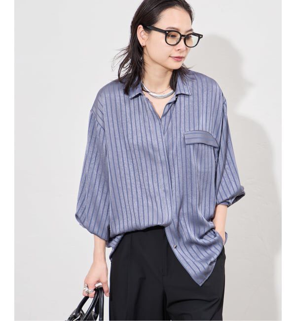 JOURNAL STANDARD「《追加》【ARCHIVE STANCE/アーカイブスタンス】Satin Stripe Dolman Shirt」|シャツ・ブラウス|