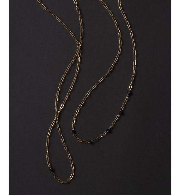 Lilas by Spick&Span「ブラックホールダイヤ5pクリップチェーンネックレス K18」|ネックレス|