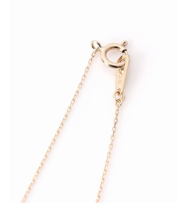 Lilas by Spick&Span「《WEB限定》ボックスダイヤ12mmバーティカルバーネックレス K10」|ネックレス|